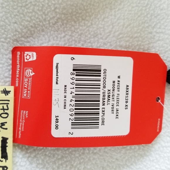 The North Face Iconic Polartec fleece Denali Jacket White XS - Picture 4 of 16